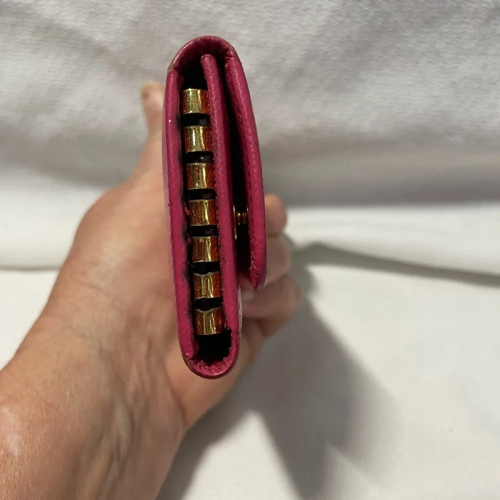 Prada Pink Saffiano leather key case